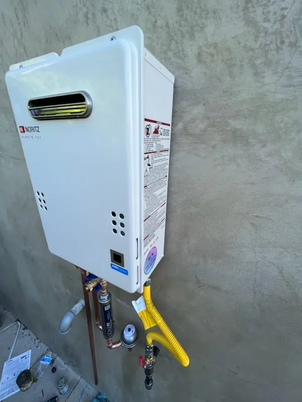 Tankless water heater installation for Town Center homes